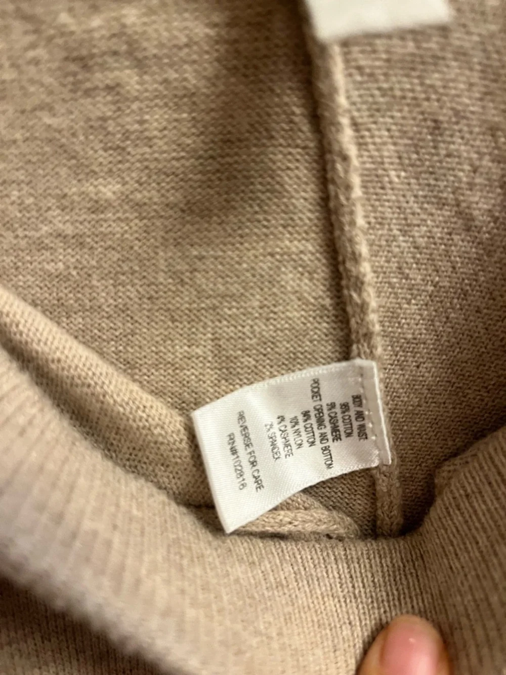 Women’s Garnet Hill Oatmeal/Beige Cozy Knit washable Cashmere Wide-Leg Pants